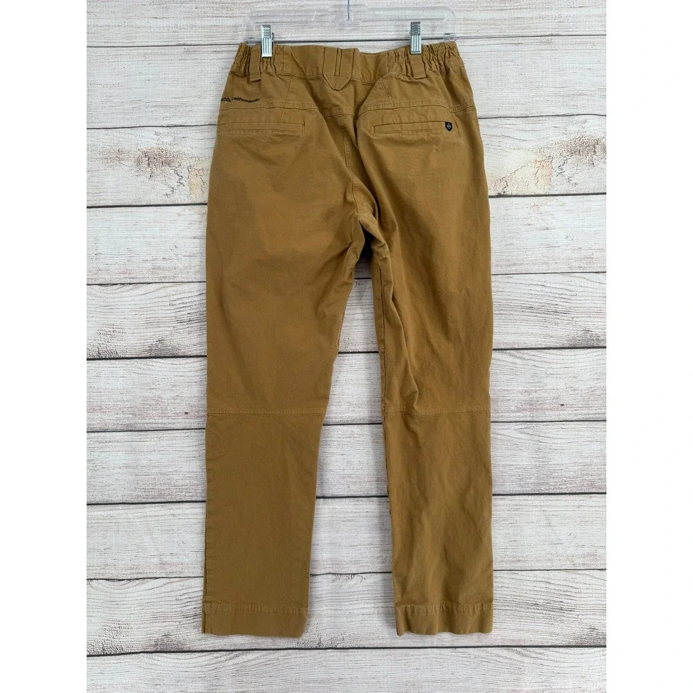 Kathmandu Hiking Adventure Pants Mens Large Brown Elastic Waist Stretch